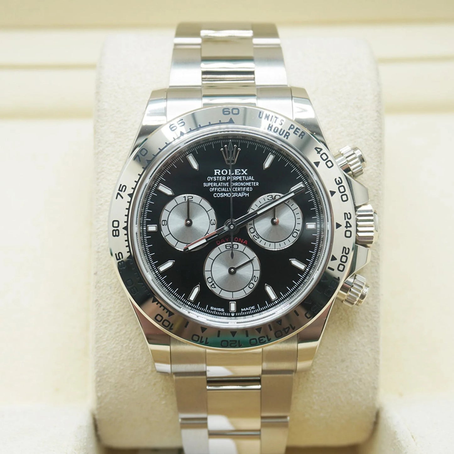 Superclone Rolex Daytona 40 mm Bright black Dial 126509