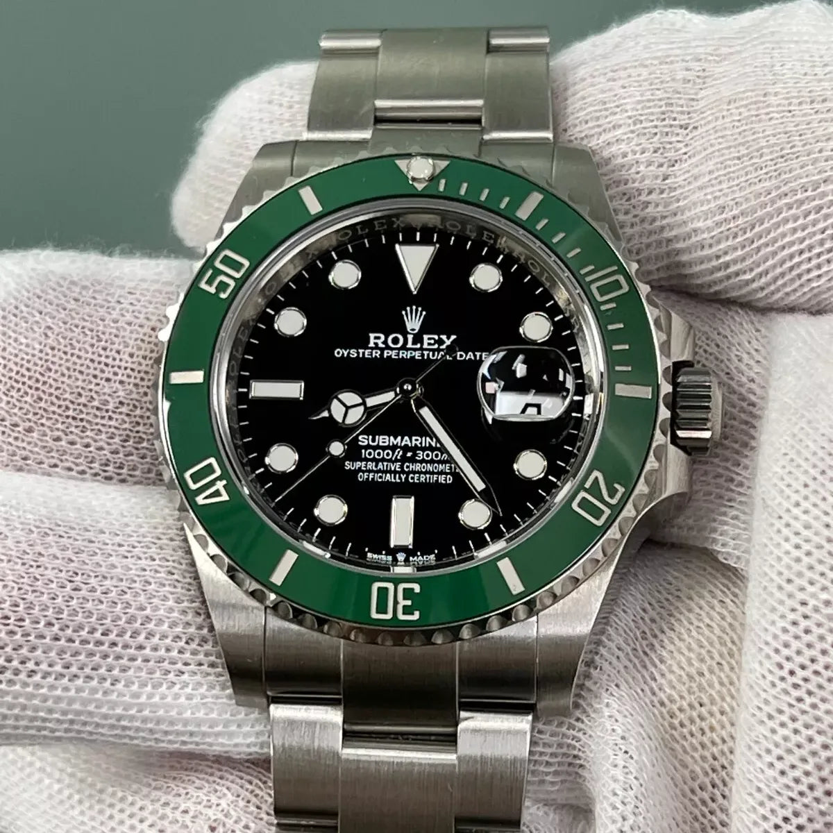 The Rolex Submariner Date Silver 41mm, Black Dial - Green Bezel