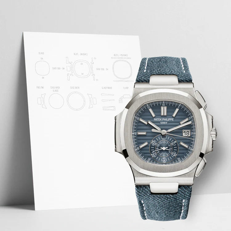 Patek Philippe Nautilus Chronograph Jeans Strap - 5980/60G-001