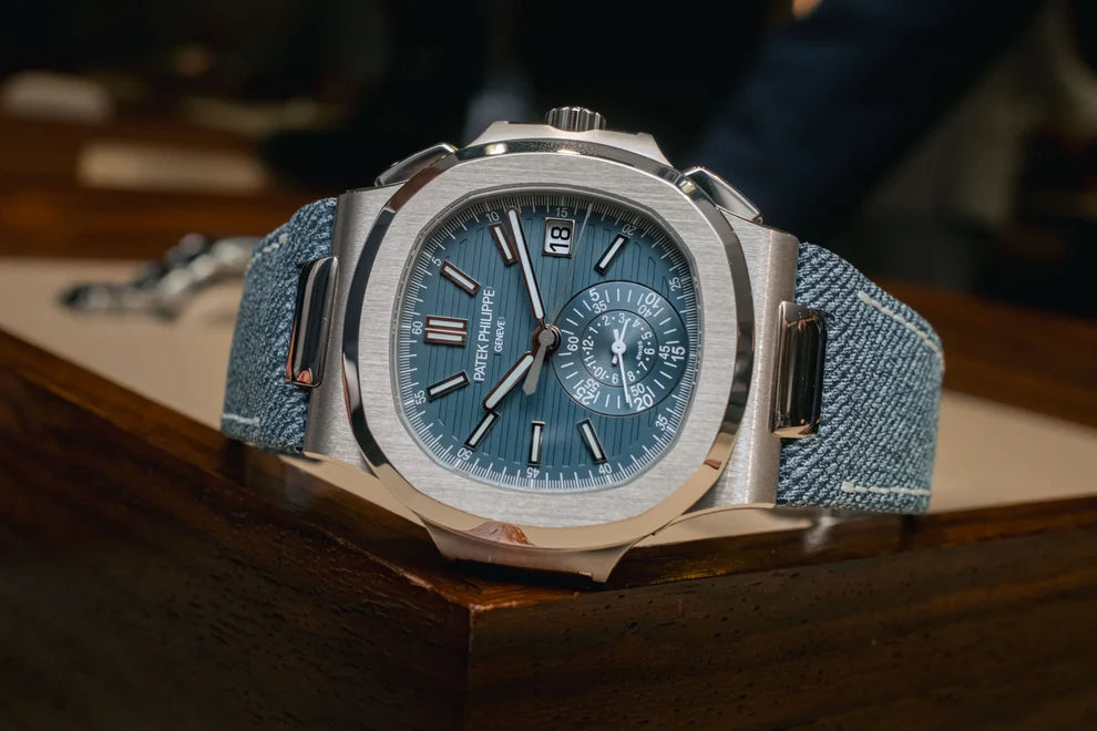 Patek Philippe Nautilus Chronograph Jeans Strap - 5980/60G-001