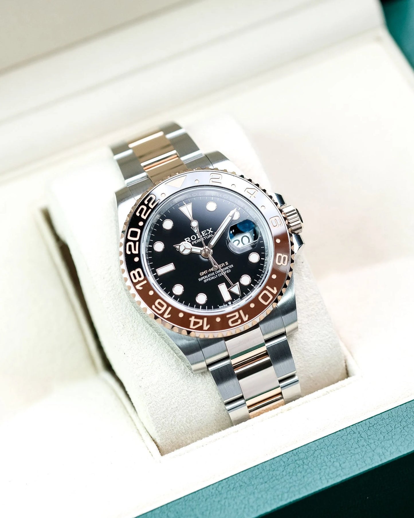 Rolex GMT-Master II 'Root Beer' Rose Gold Stainless Black Dial - 40mm