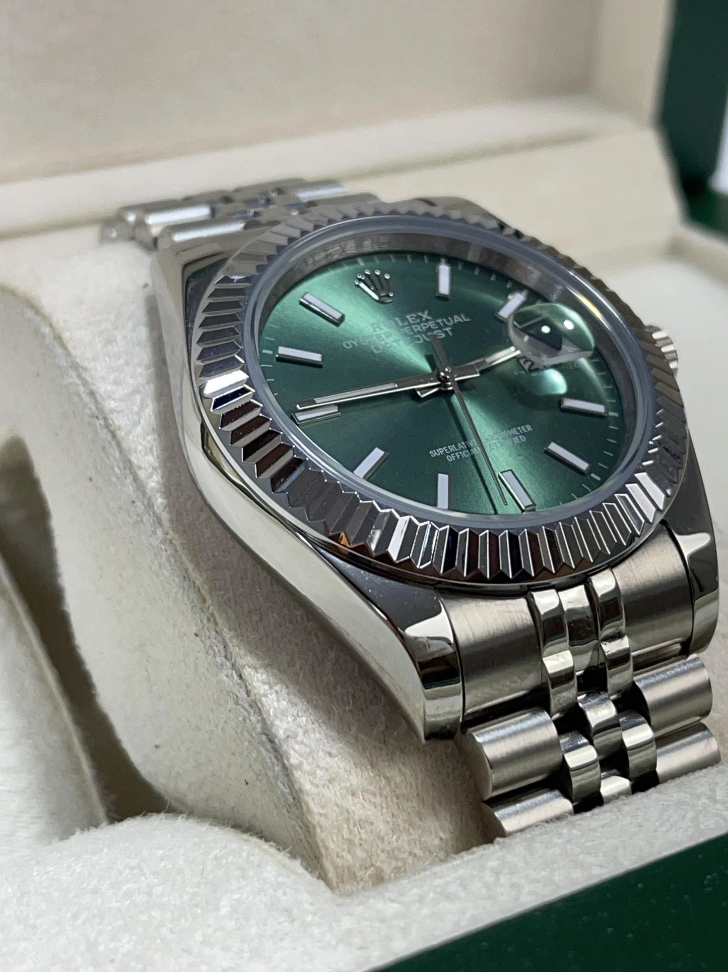 Datejust Steel Jubilee Green Dial 41mm