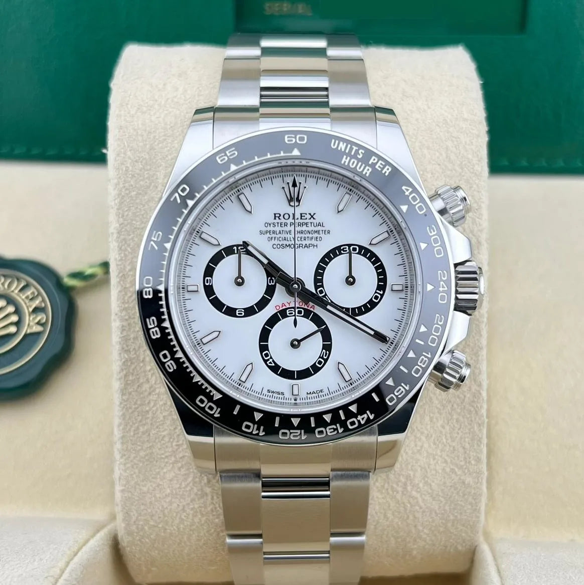Superclone Rolex Daytona Ceramic “Panda” 40 mm White Dial 126500LN