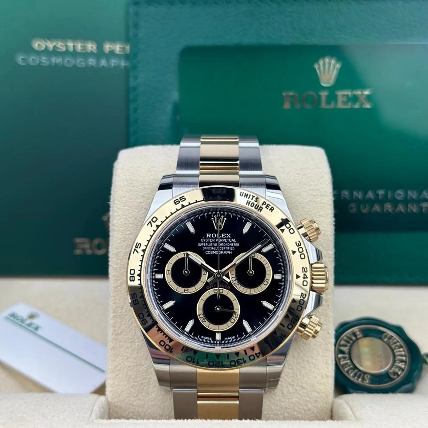 Superclone Rolex Daytona 40 mm 2 tone, black dial 126503