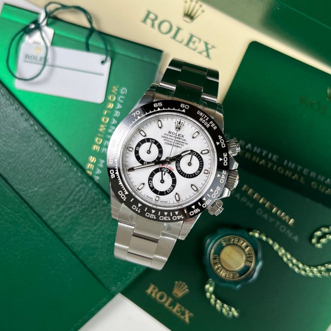 Superclone Rolex Daytona Ceramic “Panda” 40 mm White Dial 126500LN