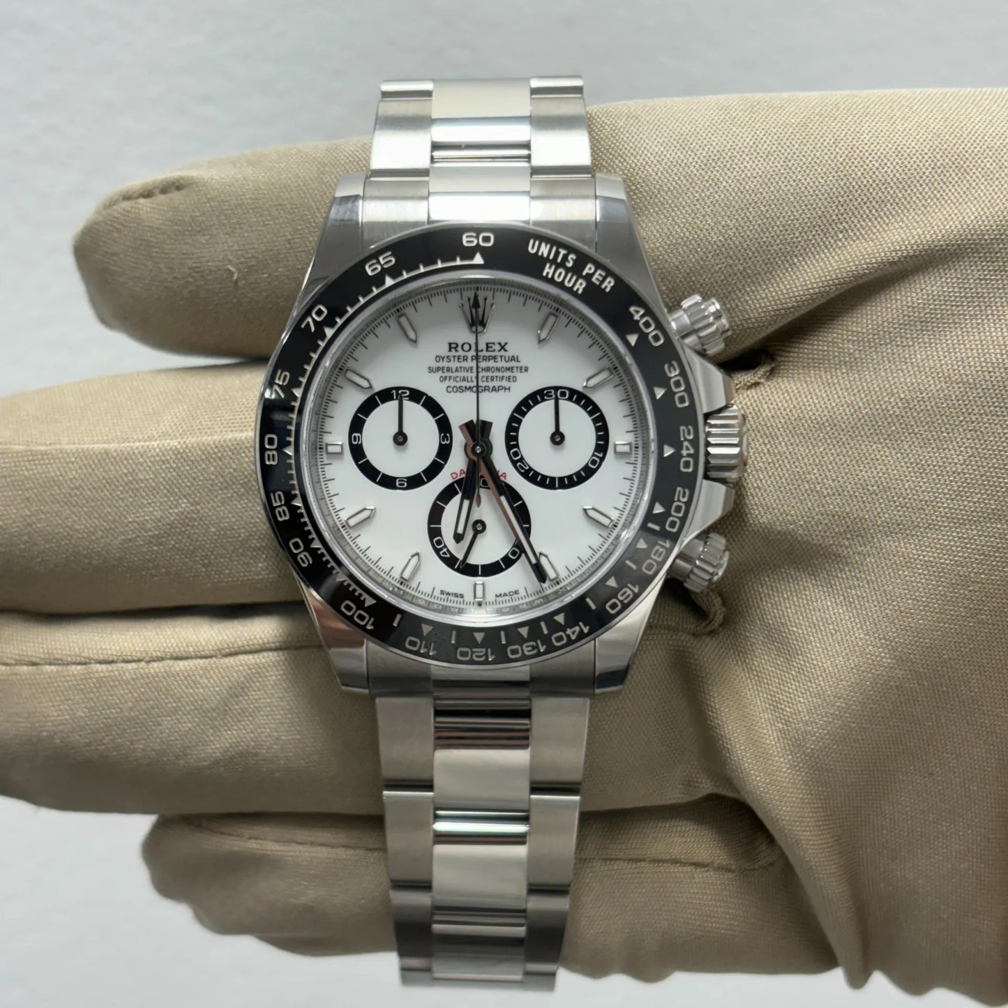 Superclone Rolex Daytona Ceramic “Panda” 40 mm White Dial 126500LN