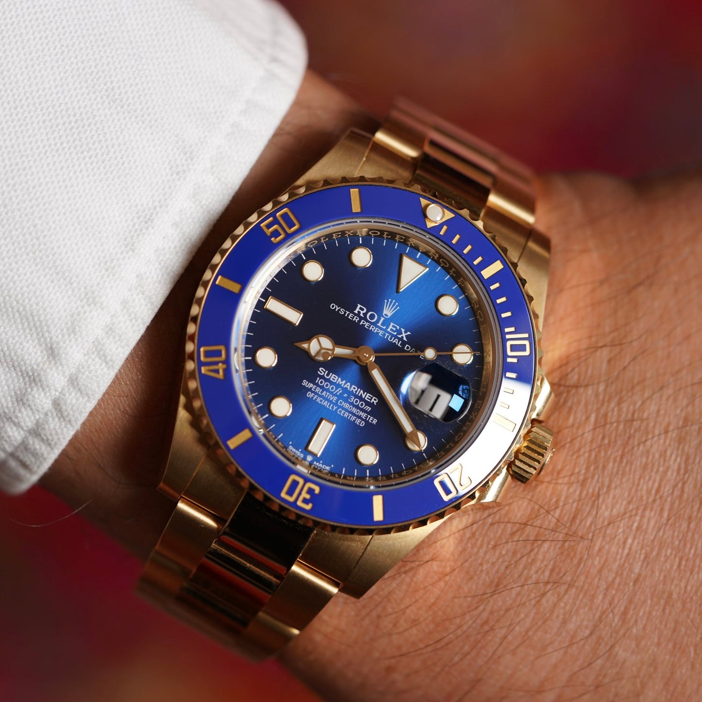 The Rolex Submariner Date Gold 41mm, Blue Dial - Blue Bezel