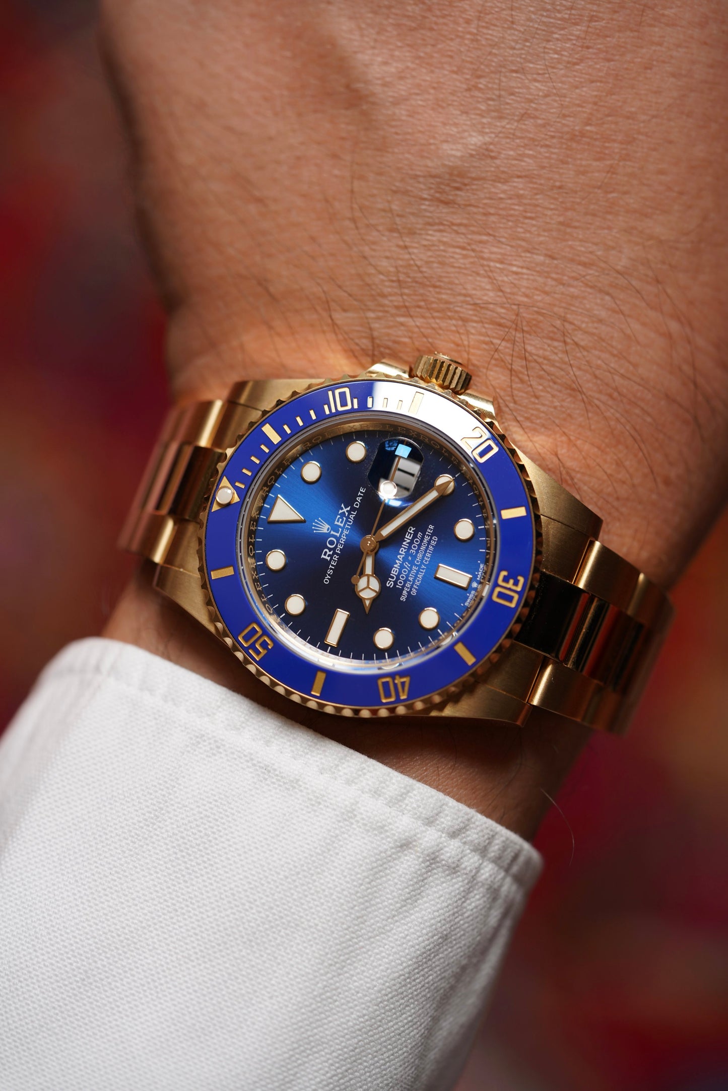 The Rolex Submariner Date Gold 41mm, Blue Dial - Blue Bezel