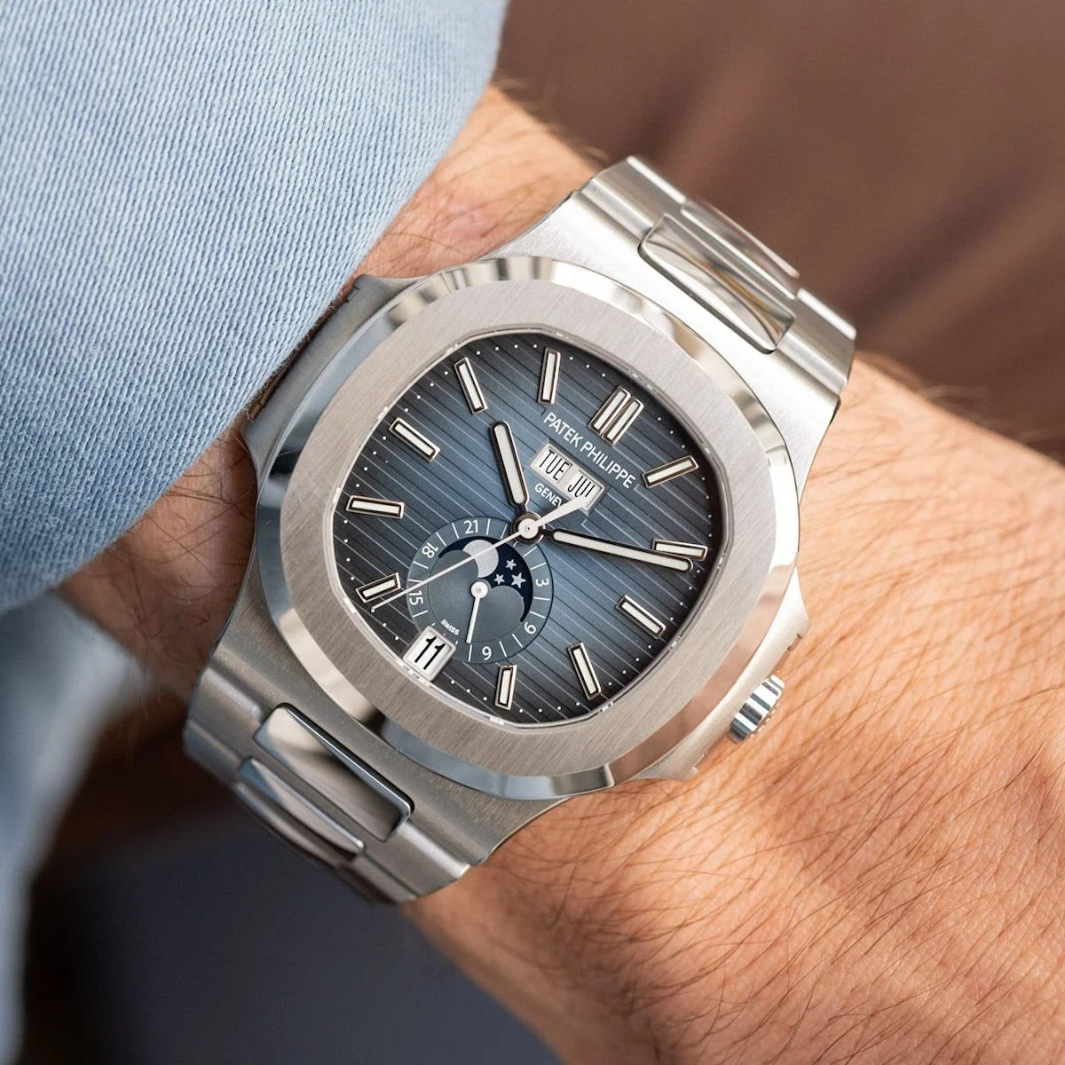 Patek Philippe Nautilus 5726/1A-014 Annual Calendar Stainless Steel Blue Dial
