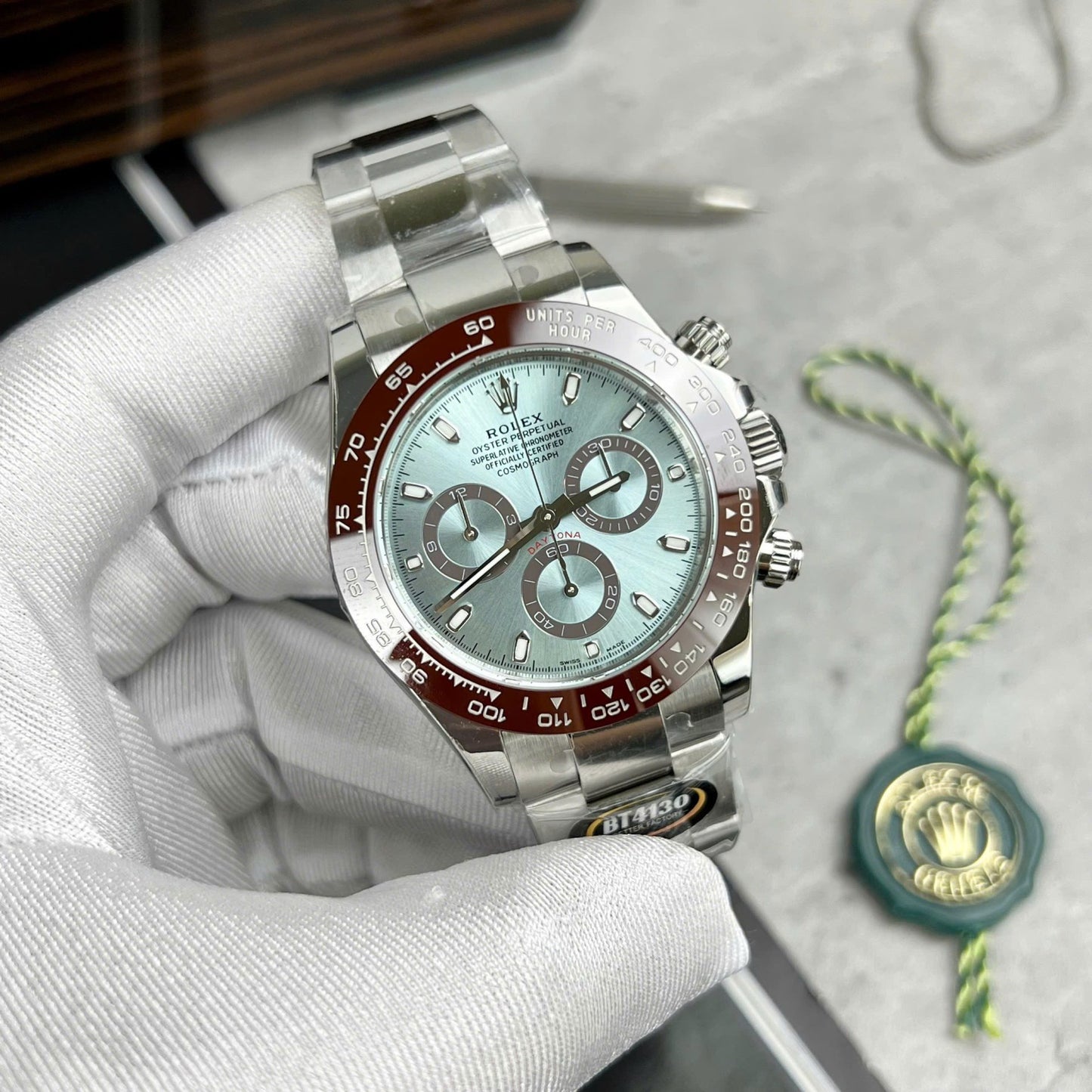 Superclone Rolex Daytona 40 mm Ice blue Dial 126506 “Platona
