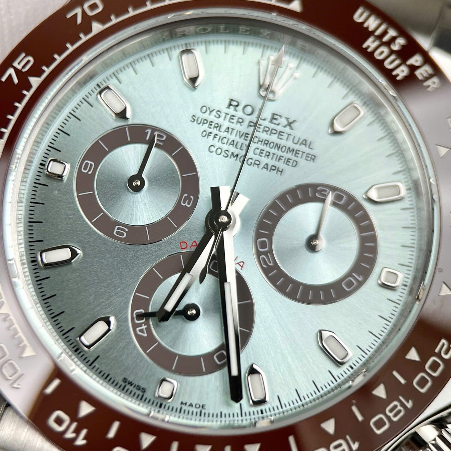 Superclone Rolex Daytona 40 mm Ice blue Dial 126506 “Platona