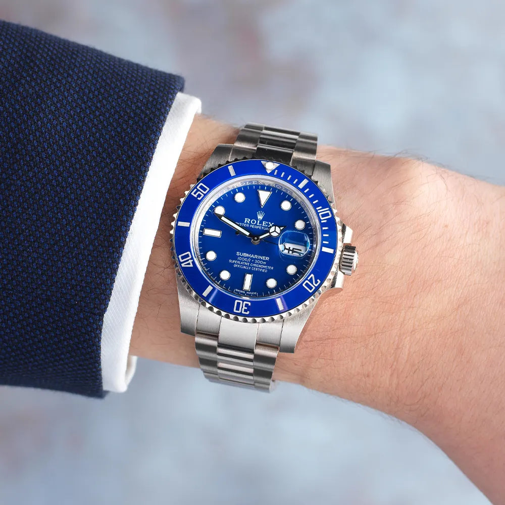 The Rolex Submariner Date Silver 41mm, Blue Dial - Blue Bezel