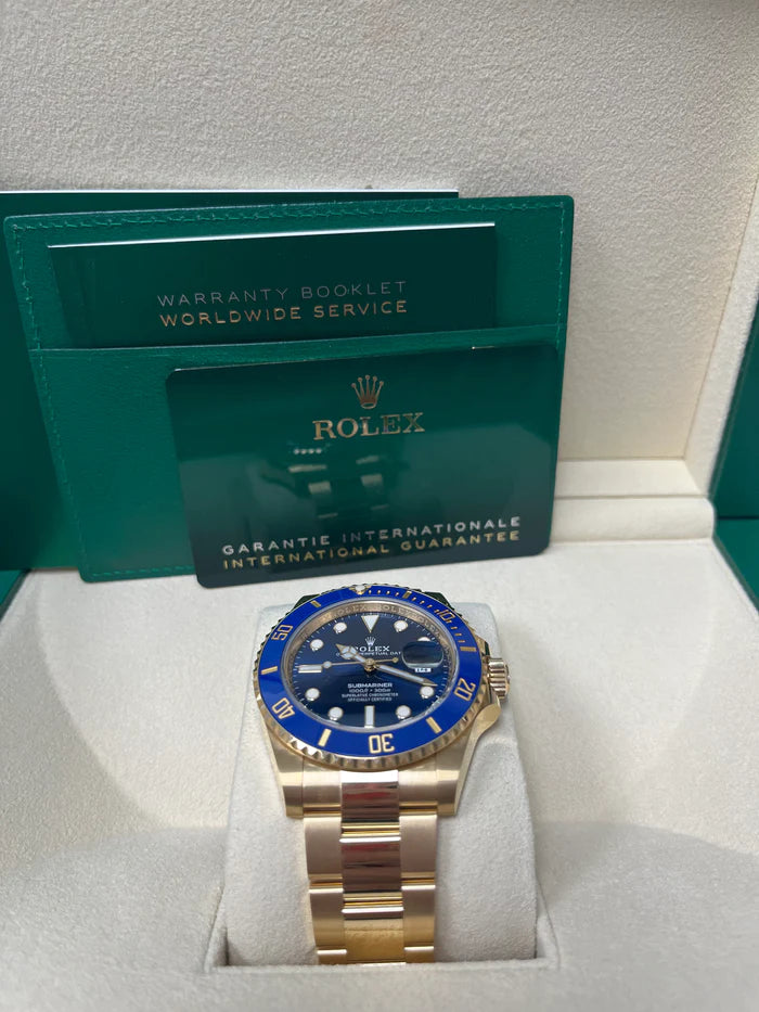 The Rolex Submariner Date Gold 41mm, Blue Dial - Blue Bezel