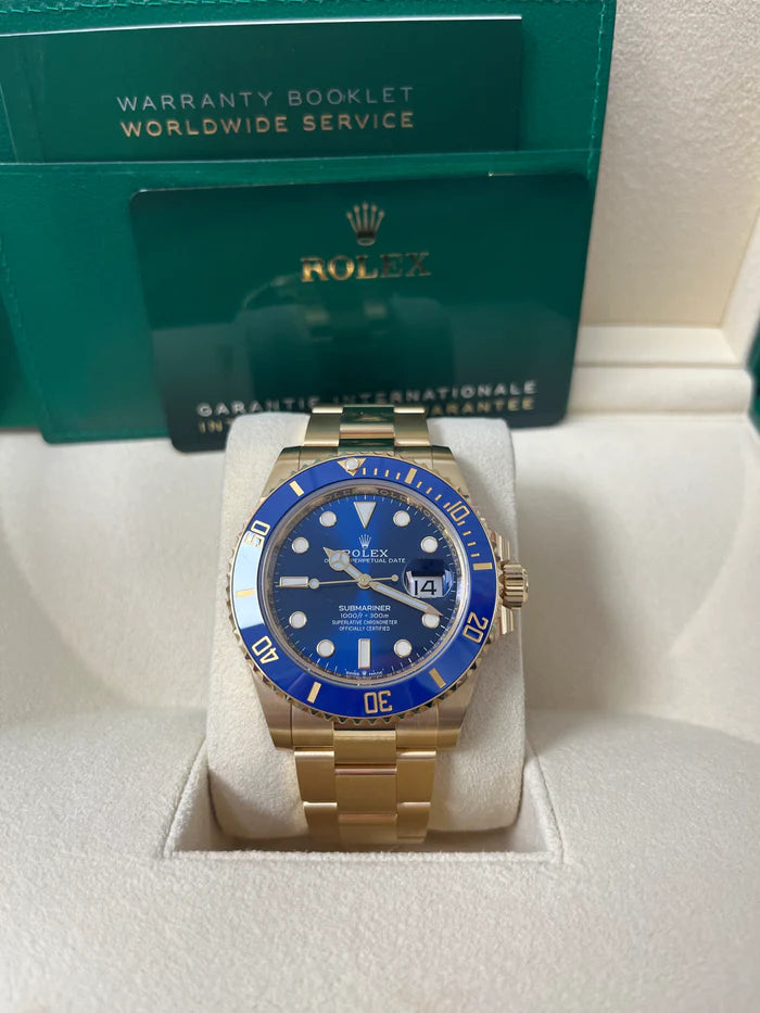 The Rolex Submariner Date Gold 41mm, Blue Dial - Blue Bezel
