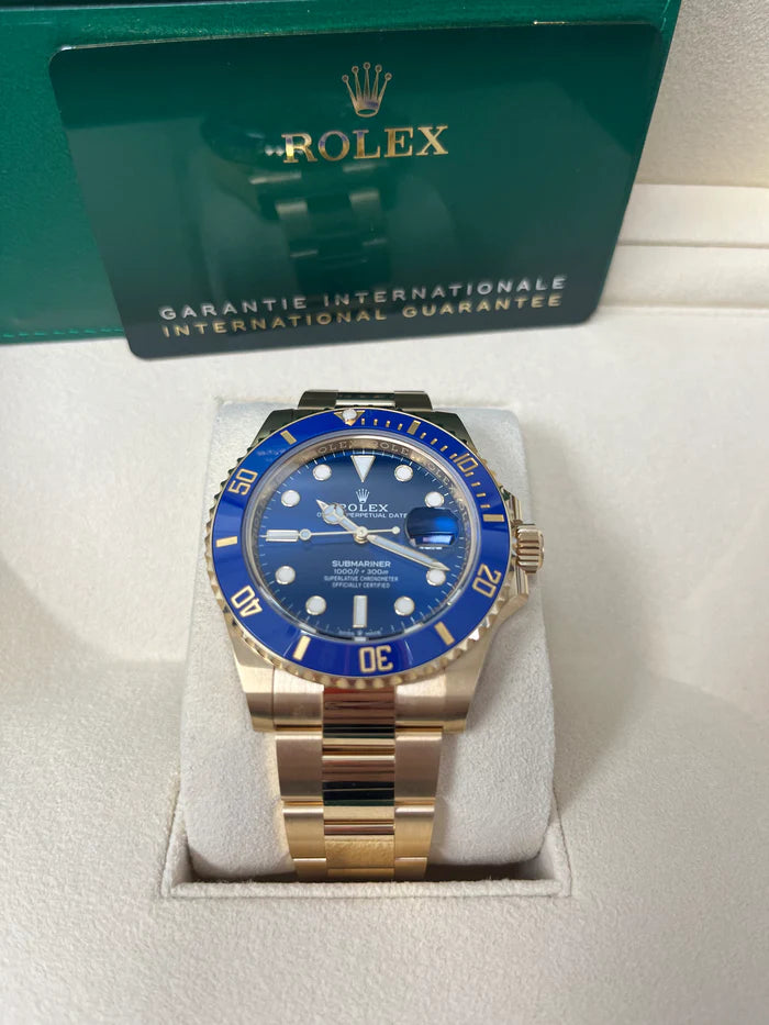 The Rolex Submariner Date Gold 41mm, Blue Dial - Blue Bezel