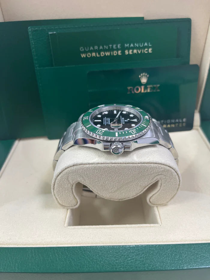 Rolex Submariner Date Silver 41mm, Black Dial - Green Bezel "Starbucks"