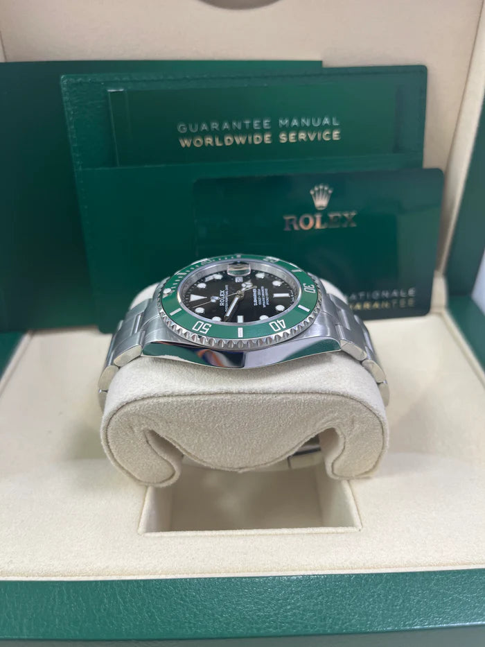 Rolex Submariner Date Silver 41mm, Black Dial - Green Bezel "Starbucks"