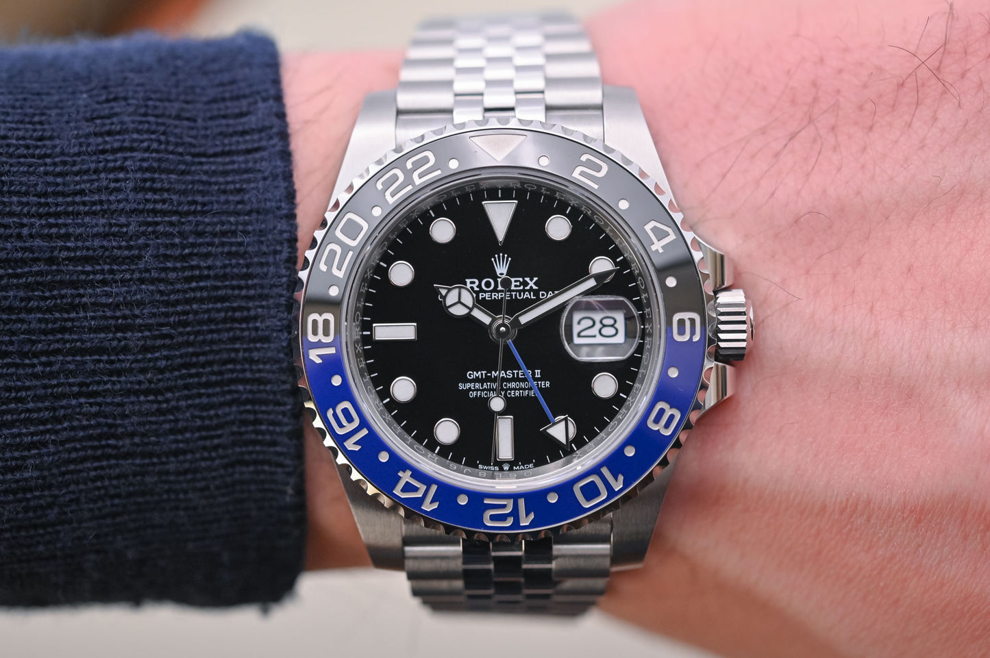 Rolex GMT-Master II 'Batgirl' Stainless Steel Jubilee - 40mm