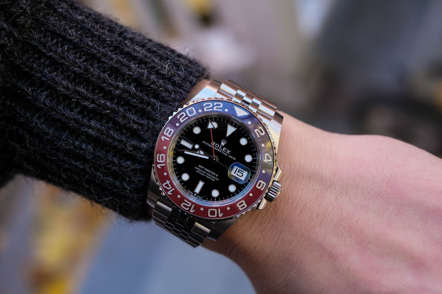 Rolex GMT-Master II 'Pepsi' Stainless Steel Black Dial Jubilee - 126710BLRO