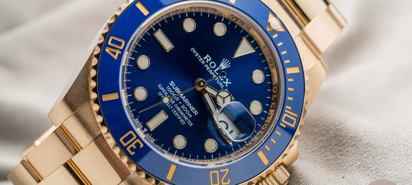The Rolex Submariner Date Gold 41mm, Blue Dial - Blue Bezel