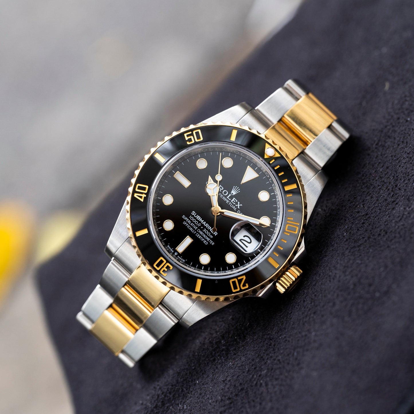 The Rolex Submariner Date Silver and Gold 41mm, Black Dial - Black Bezel