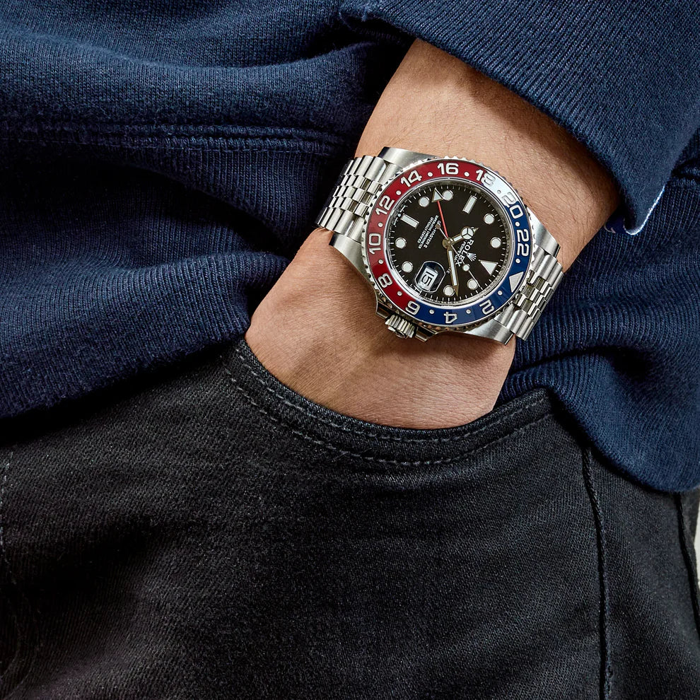 Rolex GMT-Master II 'Pepsi' Stainless Steel Black Dial Jubilee - 126710BLRO