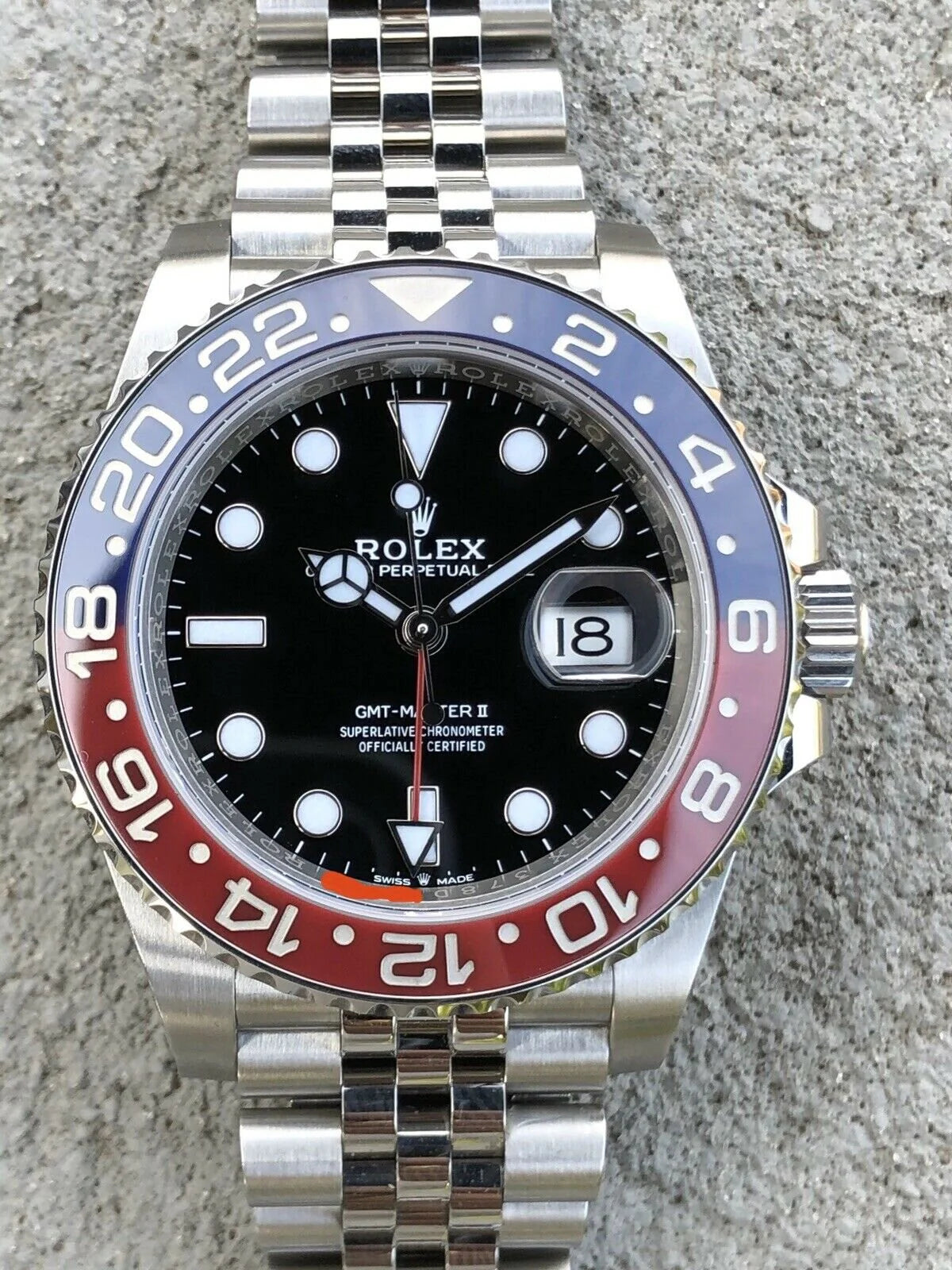 Rolex GMT-Master II 'Pepsi' Stainless Steel Black Dial Jubilee - 126710BLRO