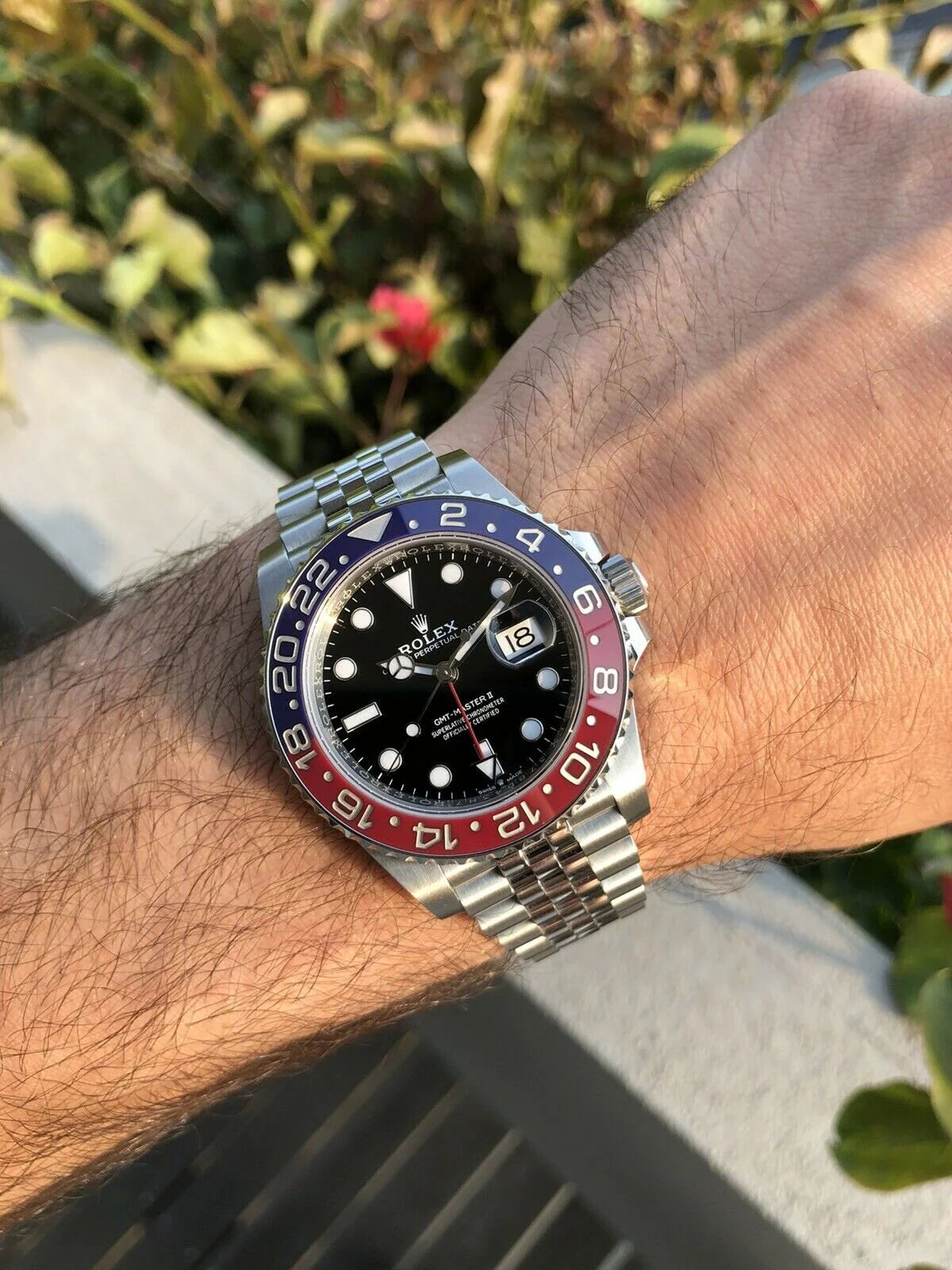 Rolex GMT-Master II 'Pepsi' Stainless Steel Black Dial Jubilee - 126710BLRO