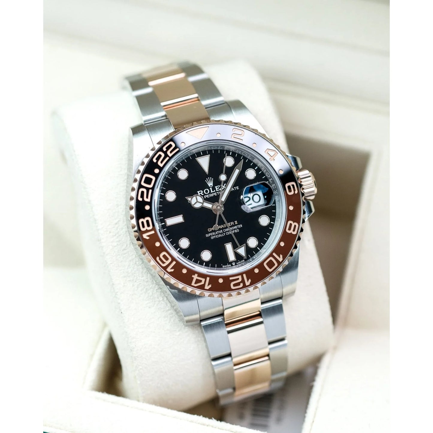 Rolex GMT-Master II 'Root Beer' Rose Gold Stainless Black Dial - 40mm