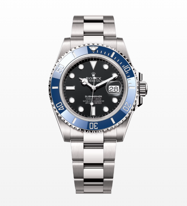 The Rolex Submariner Date Silver 41mm, Black Dial - Blue Bezel