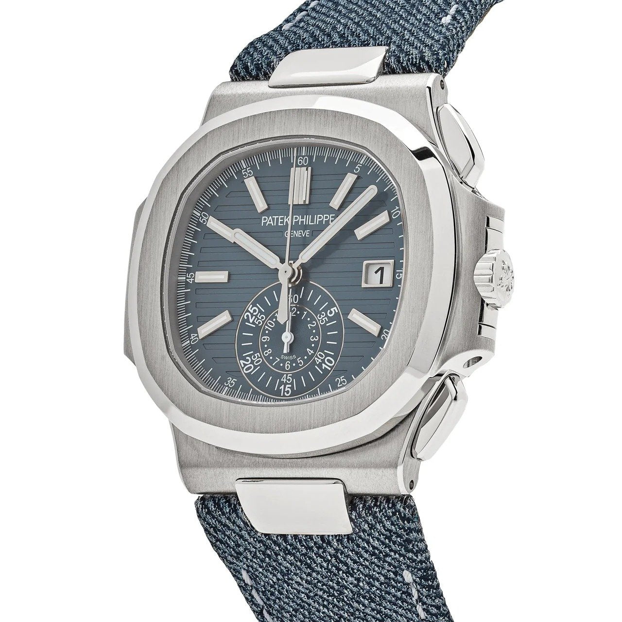 Patek Philippe Nautilus Chronograph Jeans Strap - 5980/60G-001