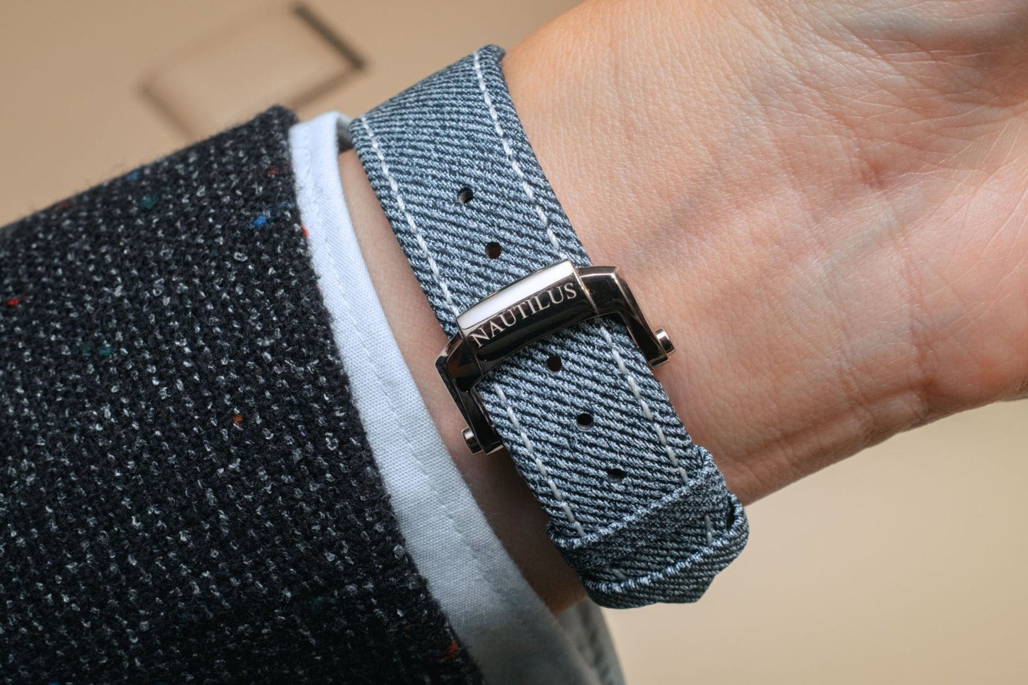 Patek Philippe Nautilus Chronograph Jeans Strap - 5980/60G-001
