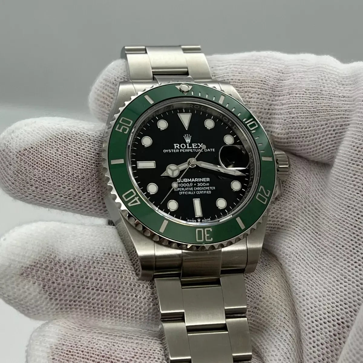 The Rolex Submariner Date Silver 41mm, Black Dial - Green Bezel