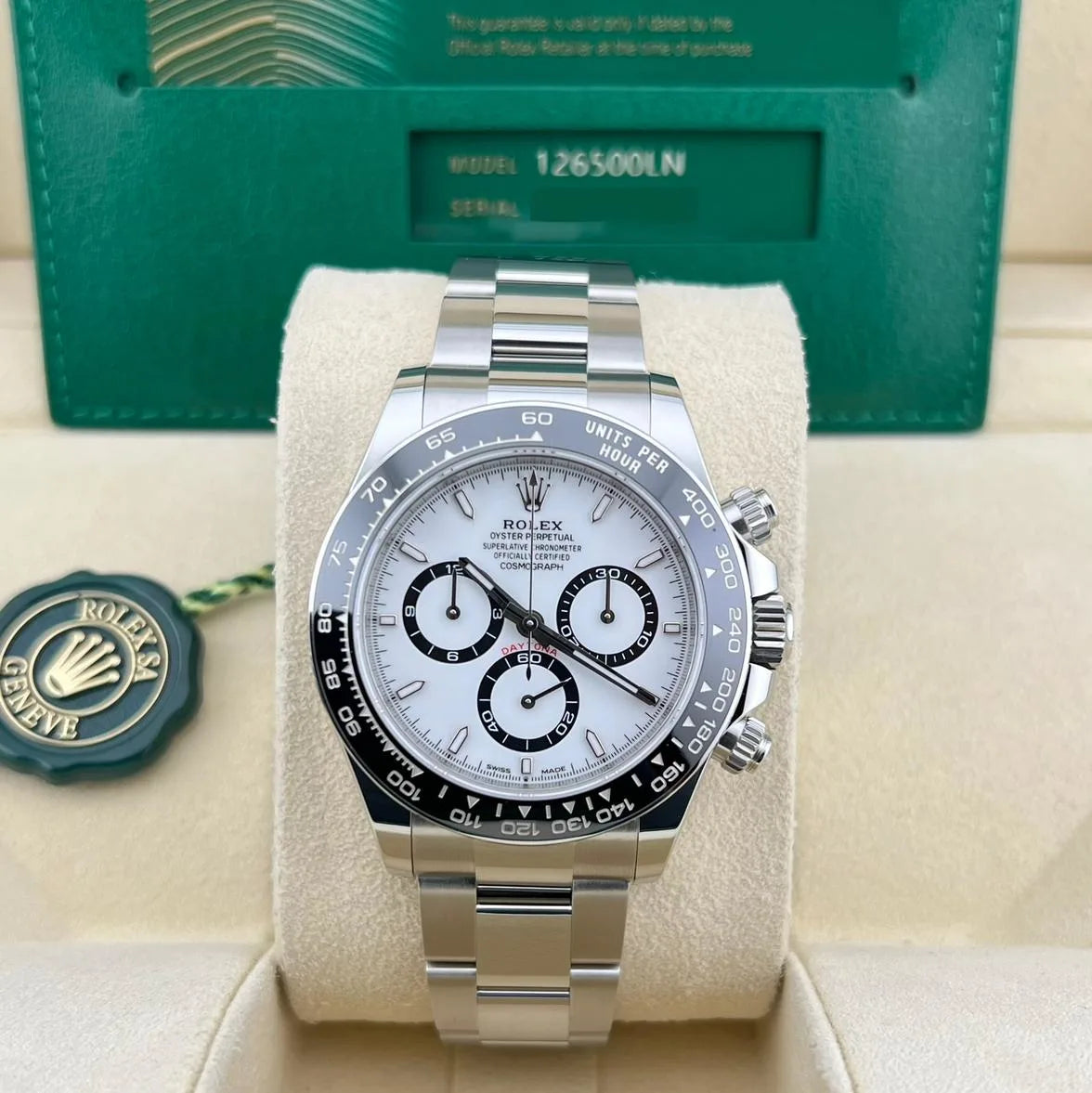 Superclone Rolex Daytona Ceramic “Panda” 40 mm White Dial 126500LN