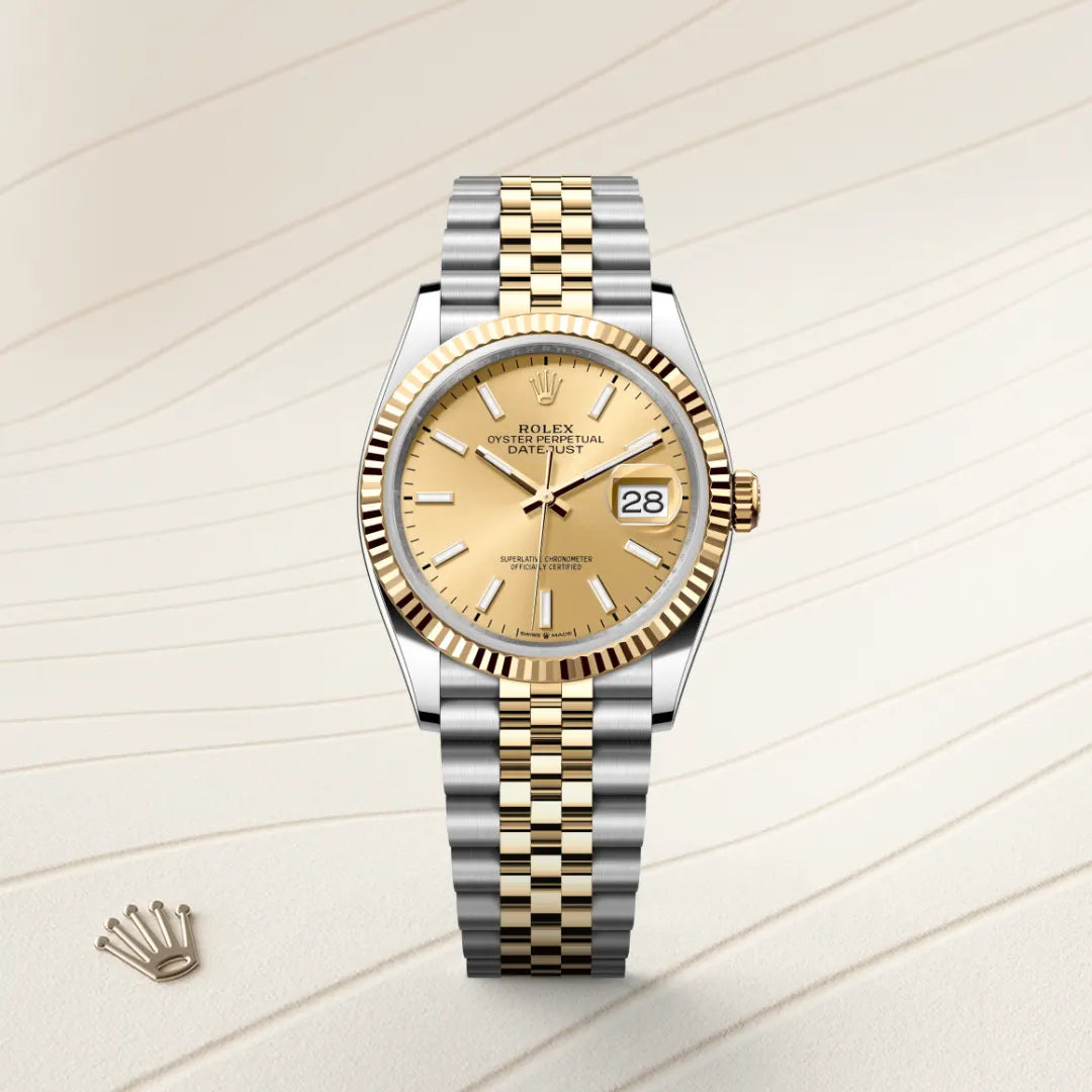 Rolex Datejust 36 Oyster, 36 mm, Oystersteel and yellow gold M126233-0015