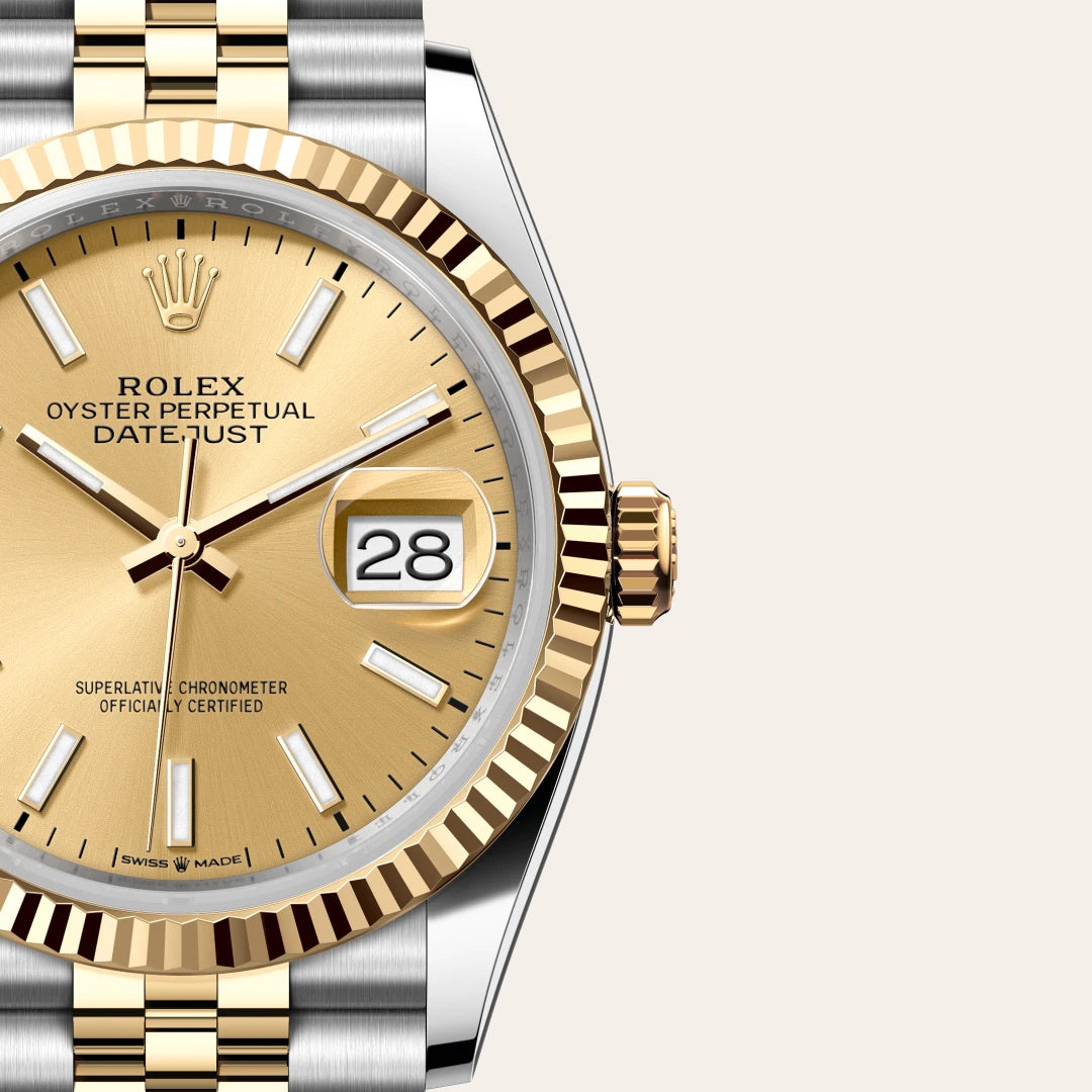 Rolex Datejust 36 Oyster, 36 mm, Oystersteel and yellow gold M126233-0015