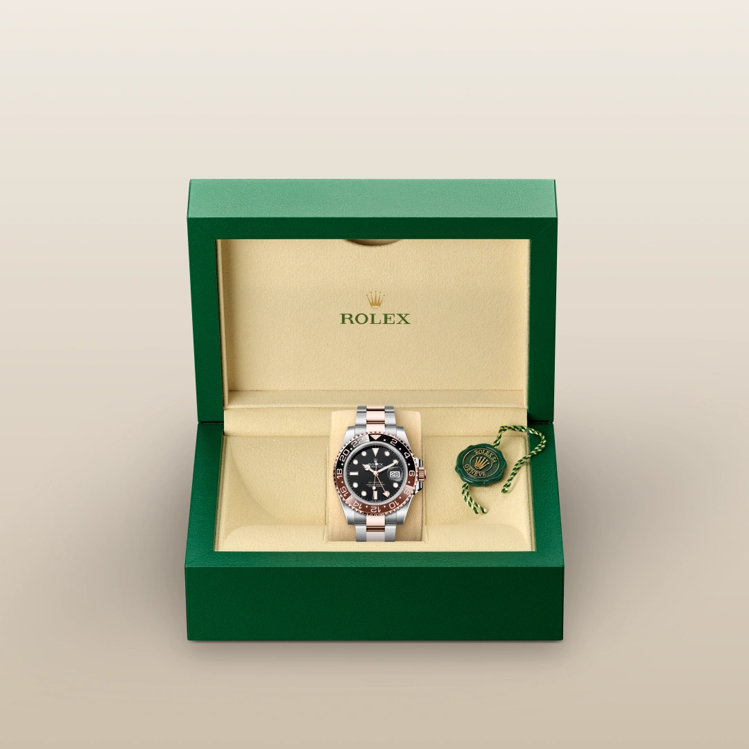 Rolex GMT-Master II 'Root Beer' Rose Gold Stainless Black Dial - 40mm