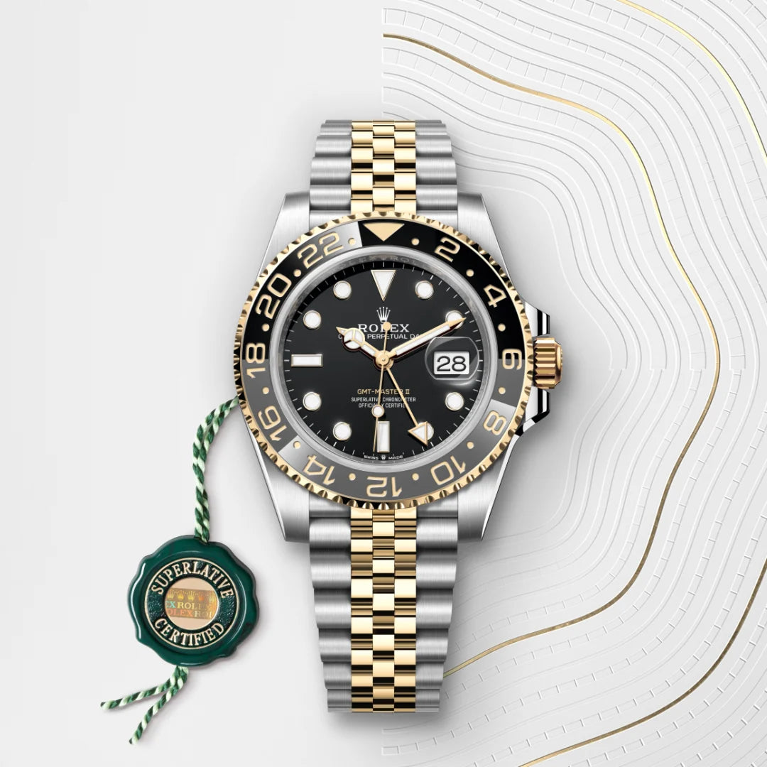Rolex GMT Master Yellow Gold Jubilee Black Dial 126713GRNR