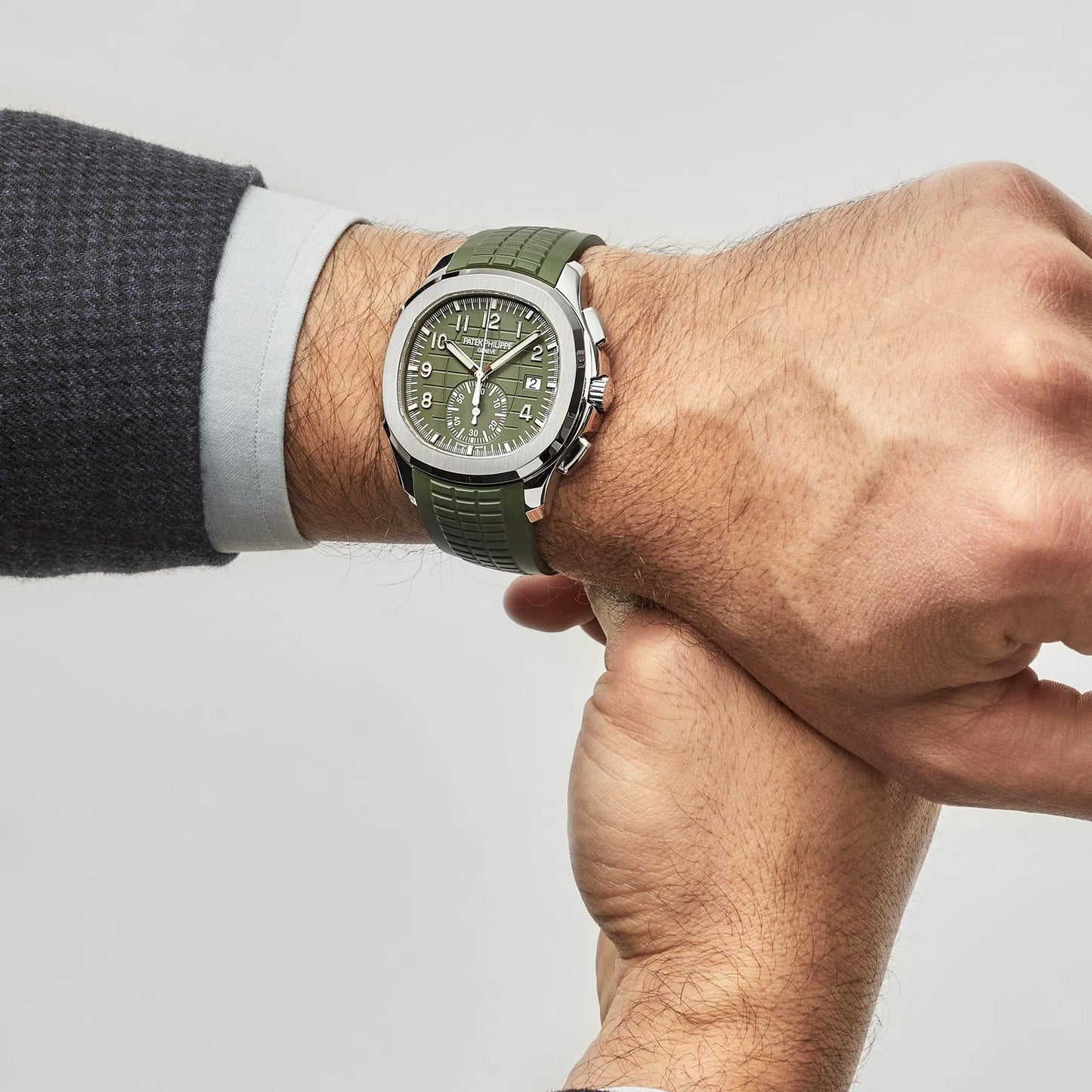 Patek Philippe Aquanaut Chronograph Steel Green Dial 41mm - 5968G
