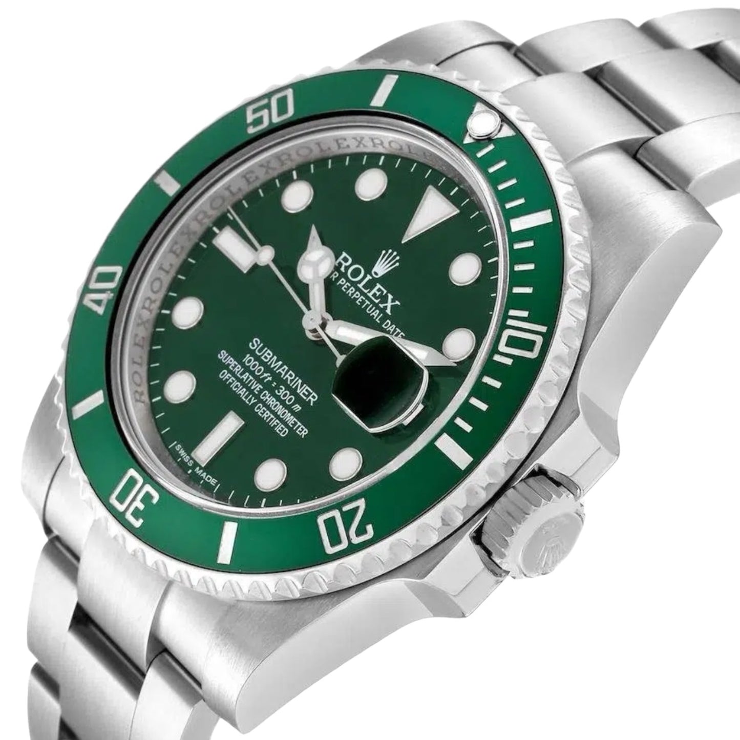 The Rolex Submariner Date Silver 41mm, Green Dial - Green Bezel