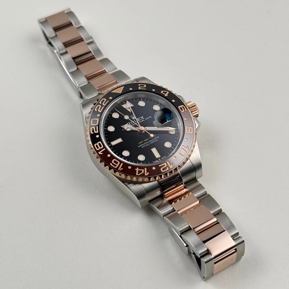 Rolex GMT-Master II 'Root Beer' Rose Gold Stainless Black Dial - 40mm
