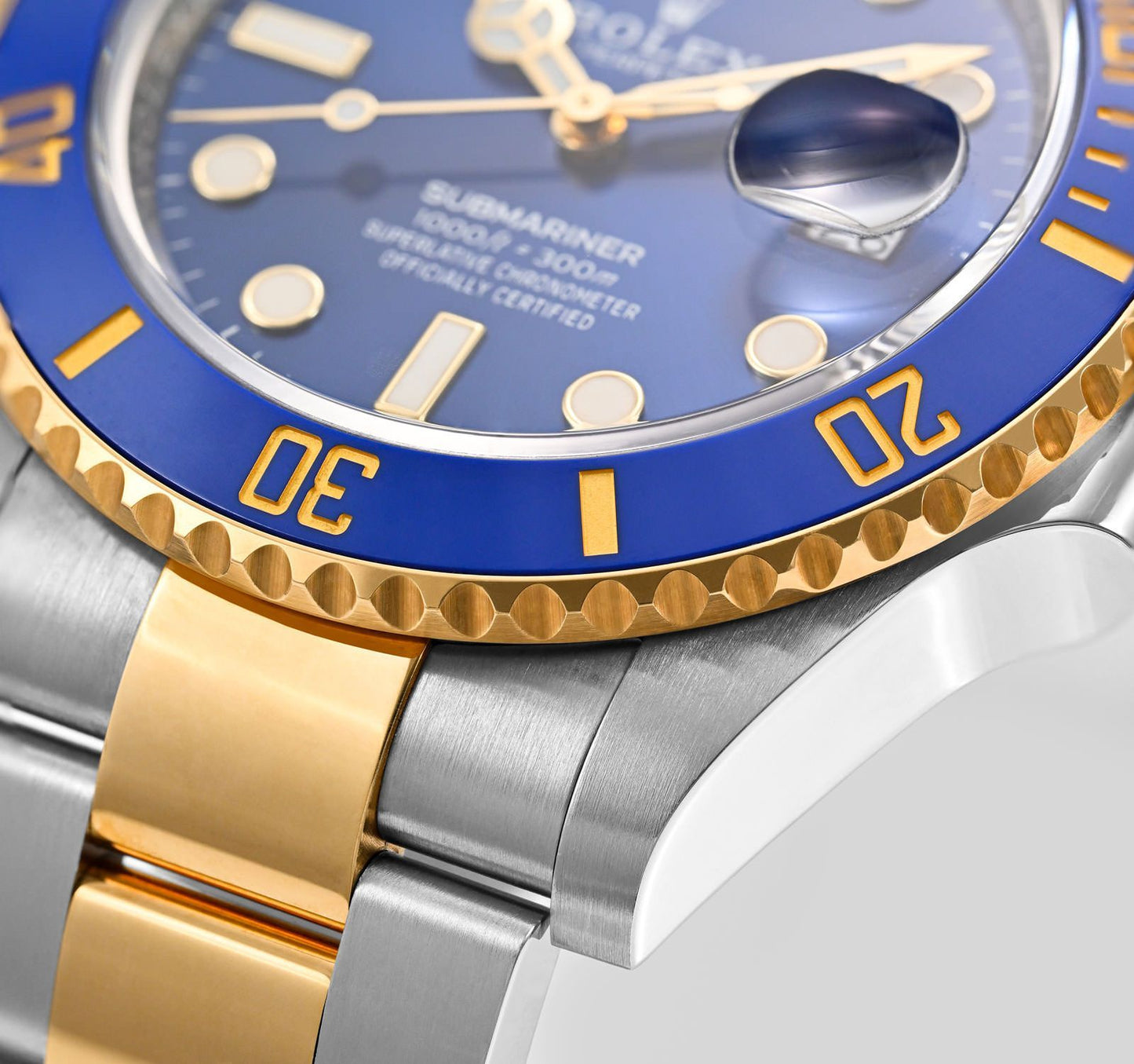 The Rolex Submariner Date Silver and Gold 41mm, Blue Dial - Blue Bezel