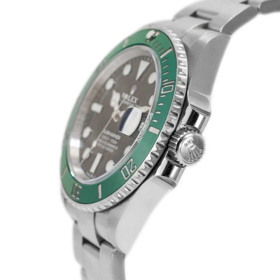 Rolex Submariner Date Silver 41mm, Black Dial - Green Bezel "Starbucks"