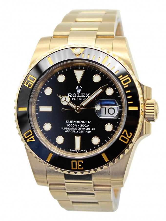 The Rolex Submariner Date Gold 41mm, Black Dial - Black Bezel