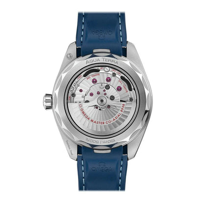 Omega Seamaster Aqua Terra Blue Dial, Blue Rubber 150m Master Chronometer Gmt 220.12.43.22.03.001