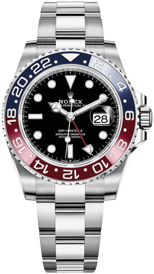 Rolex GMT-Master II 'Pepsi' Stainless Steel Black Dial Oyster - 126710BLRO