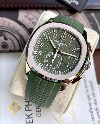 Patek Philippe Aquanaut Chronograph Steel Green Dial 41mm - 5968G
