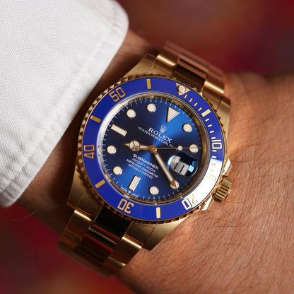 The Rolex Submariner Date Gold 41mm, Blue Dial - Blue Bezel
