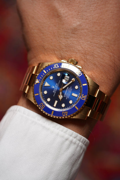 The Rolex Submariner Date Gold 41mm, Blue Dial - Blue Bezel