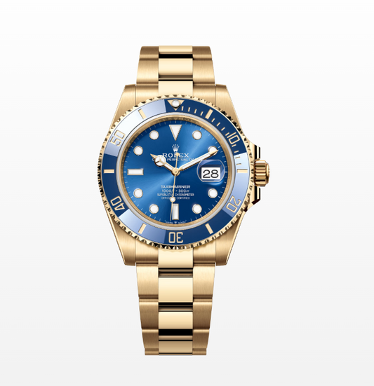 The Rolex Submariner Date Gold 41mm, Blue Dial - Blue Bezel